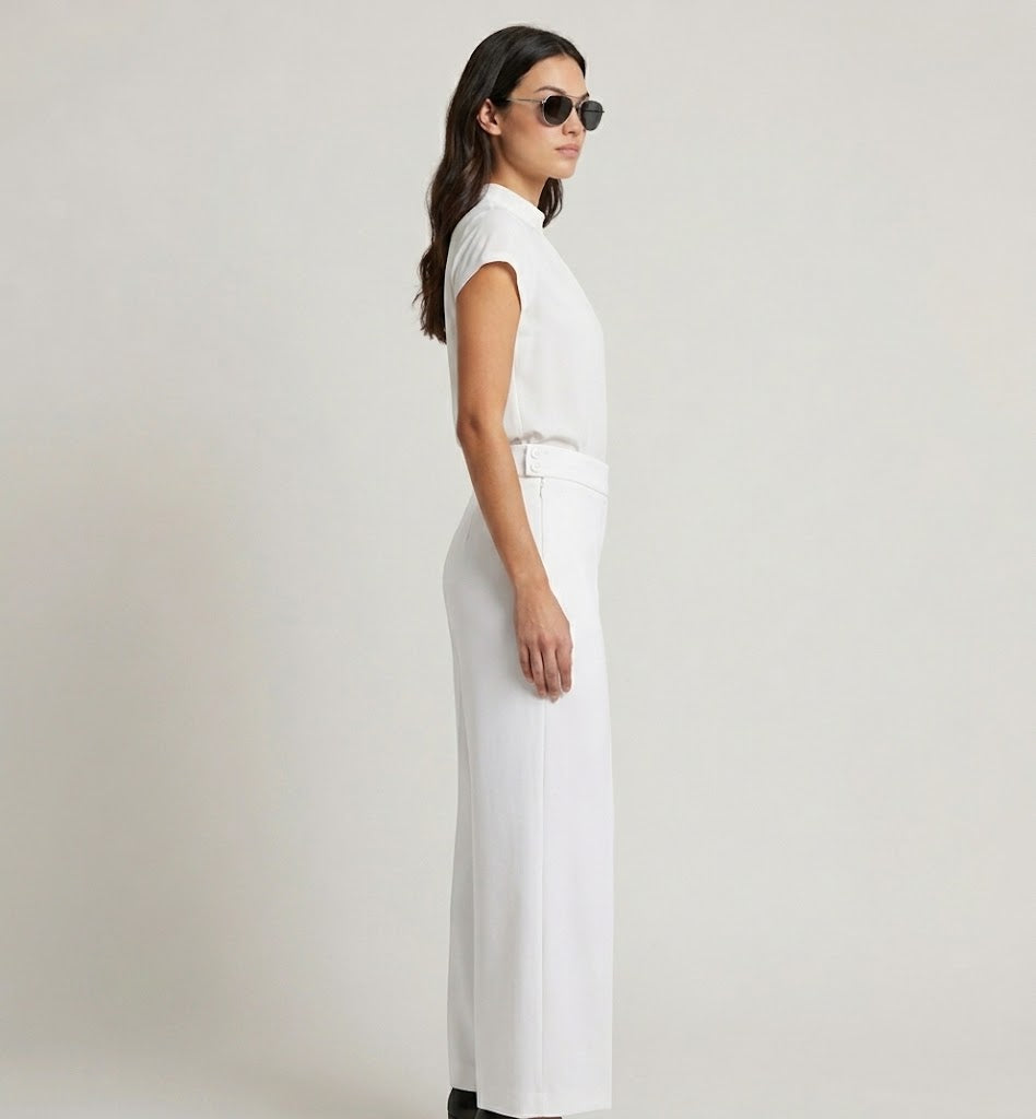 High-Waisted Wide-Leg Tailored Pants